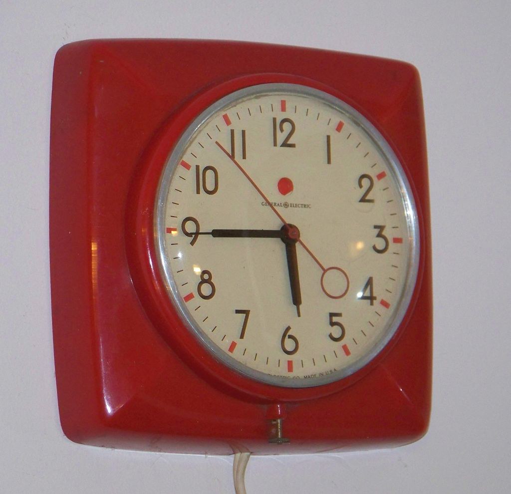 A wall clock showing the time