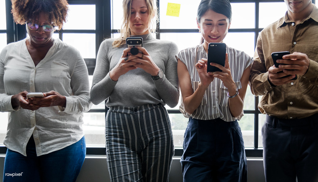 A smartphone screen showing a busy group chat